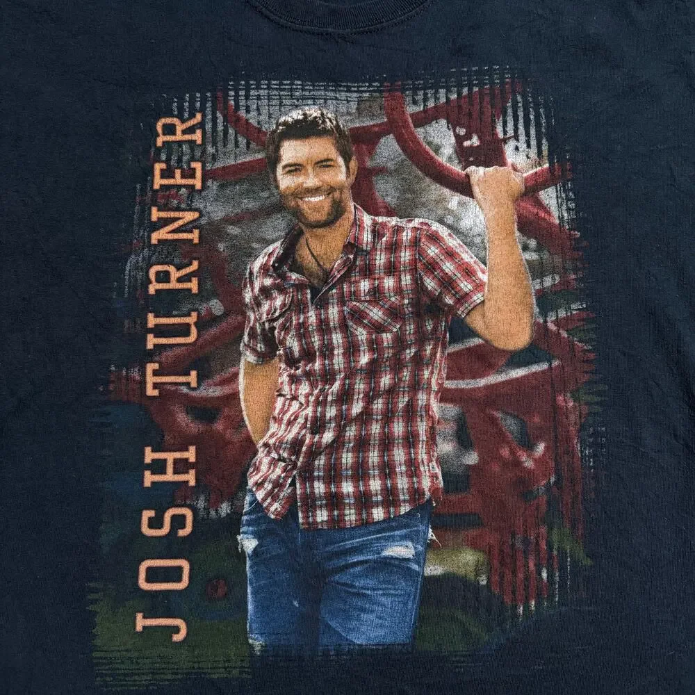 Vintage Y2K Josh Turner Tour T Shirt Men's Medium‎ Black Graphic